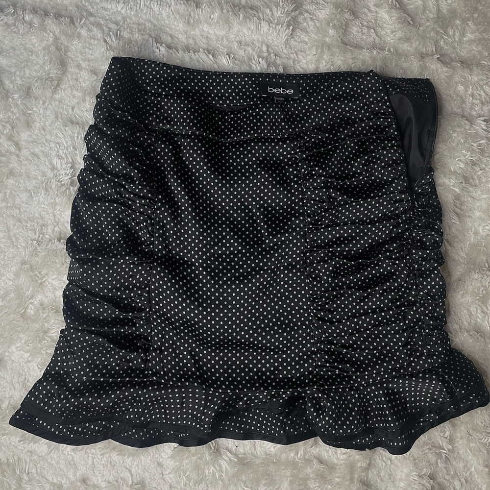 BeBe Black and White Polka Dot Ruffled Skirt 🖤